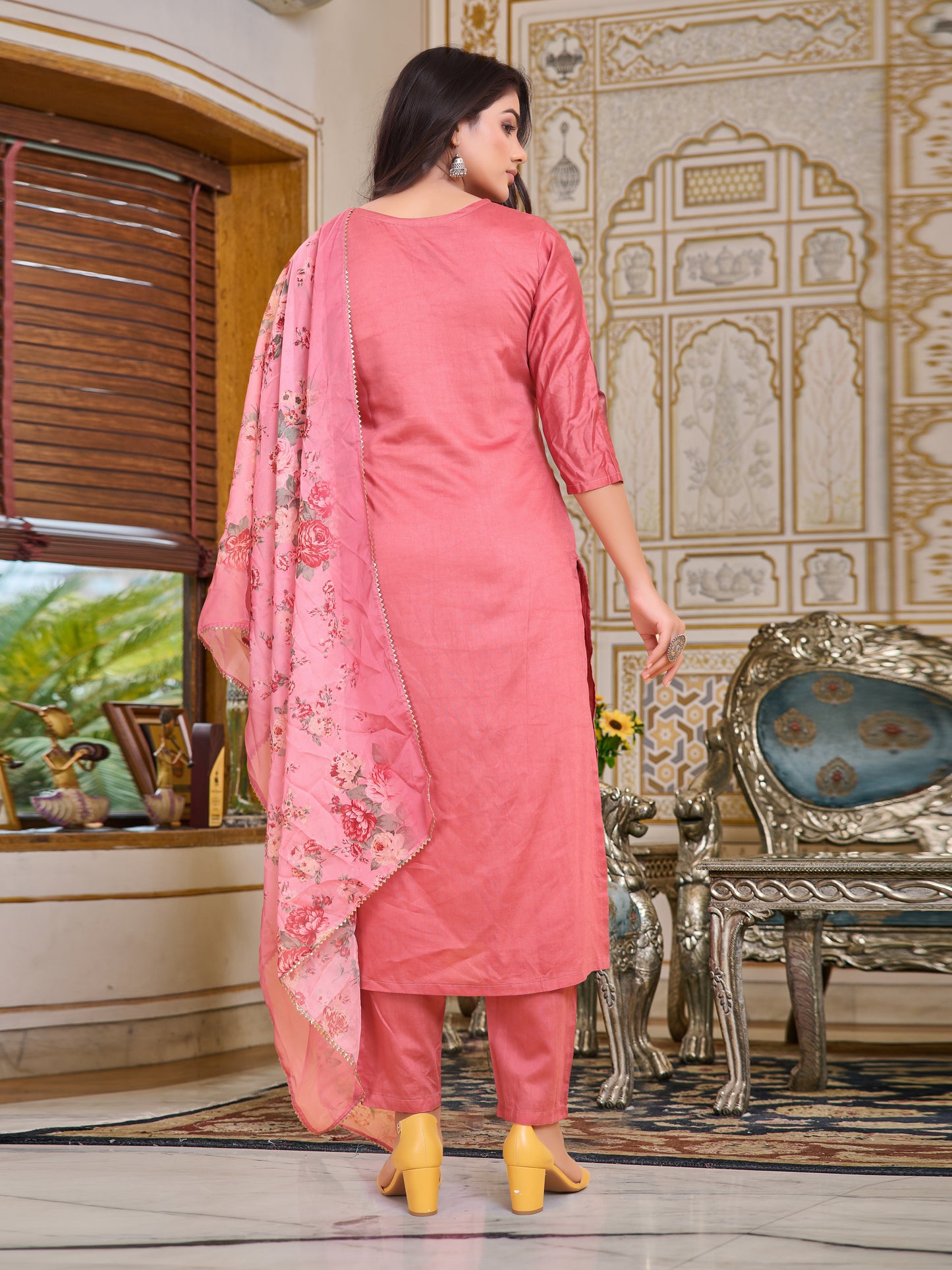 PINK COTTON SET FOR WORK OR CASUAL