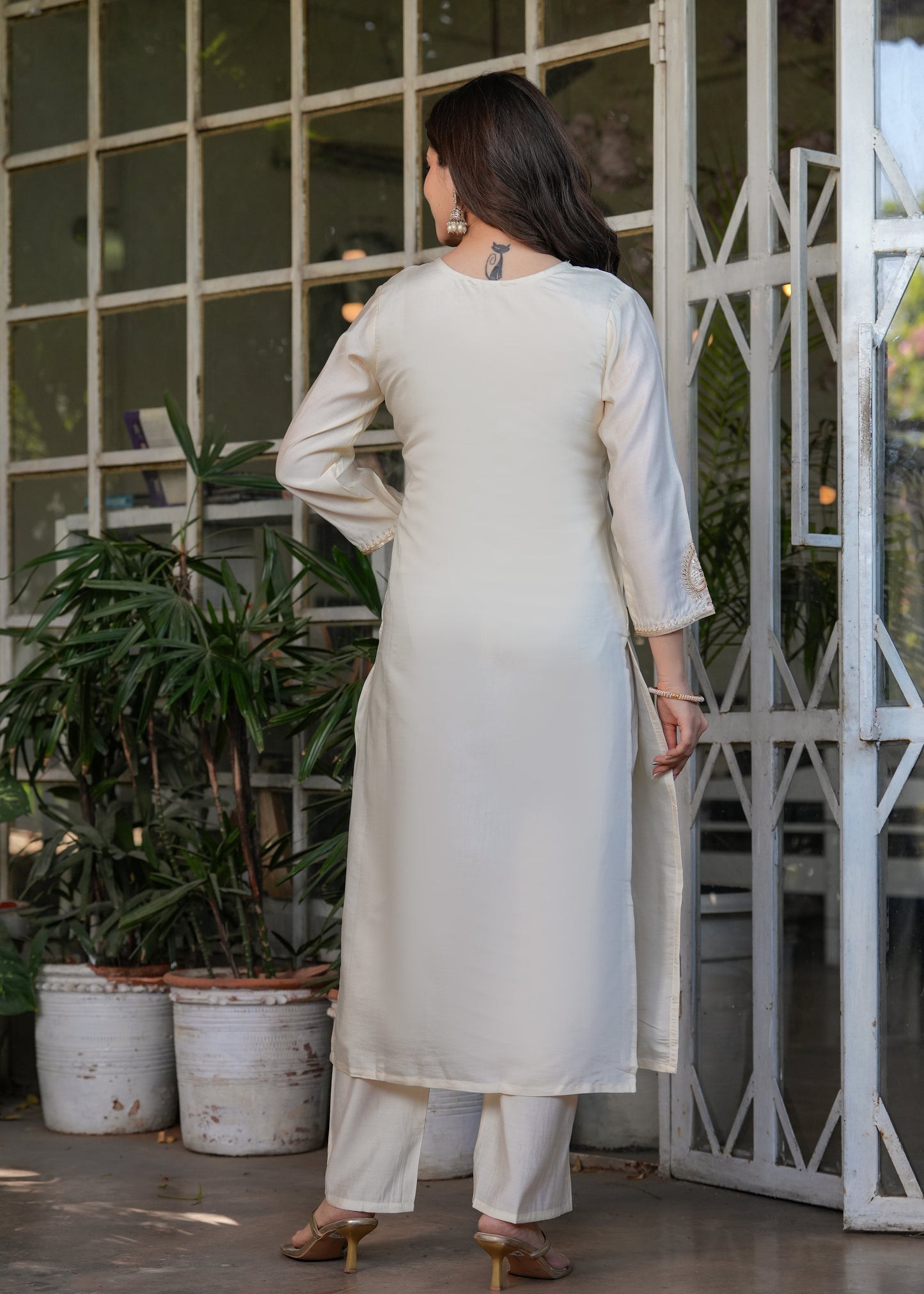 WHITE DREAMS LUXE KURTA SET