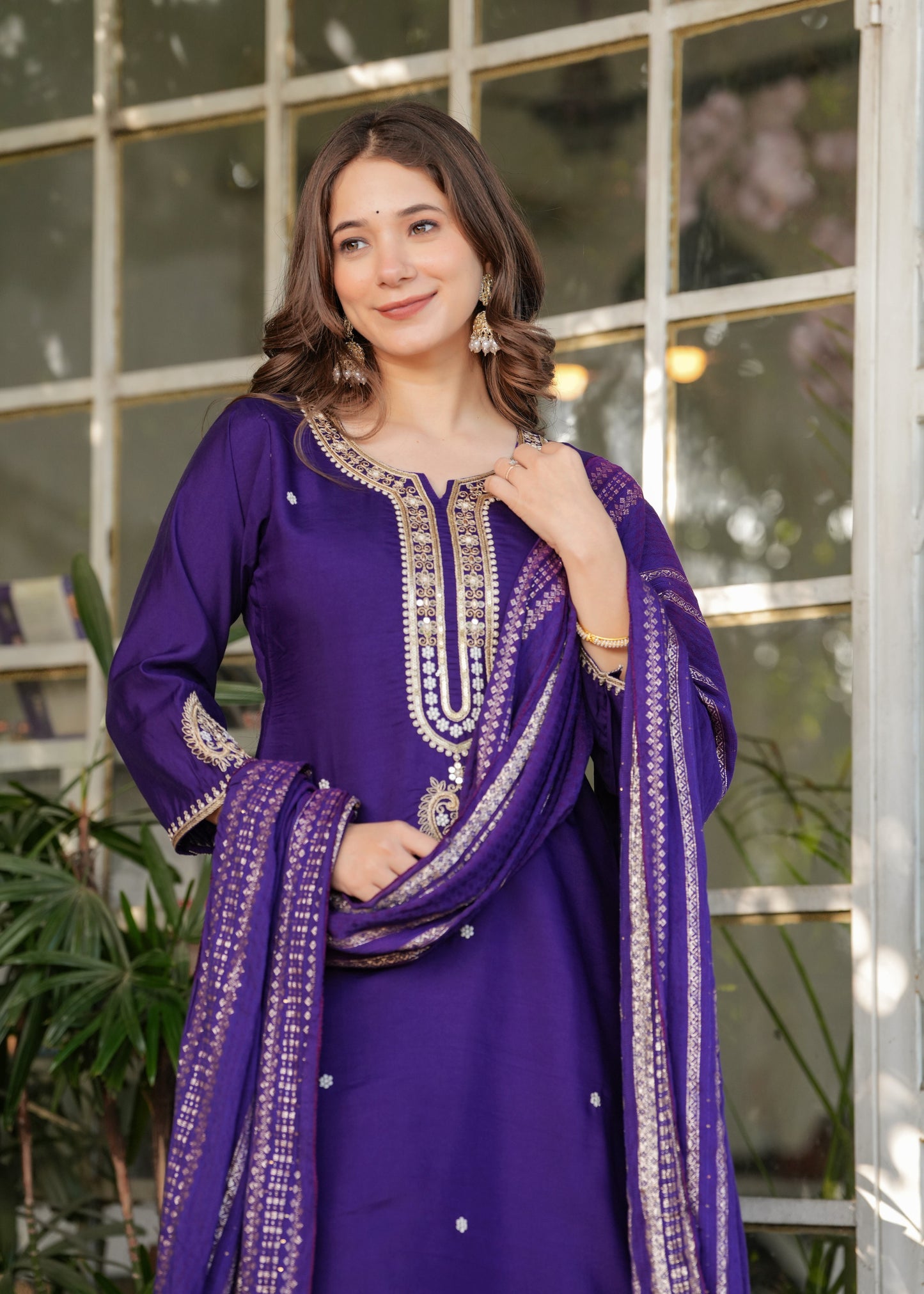 PURPLE SUNSET BEAUTIFUL KURTA SET