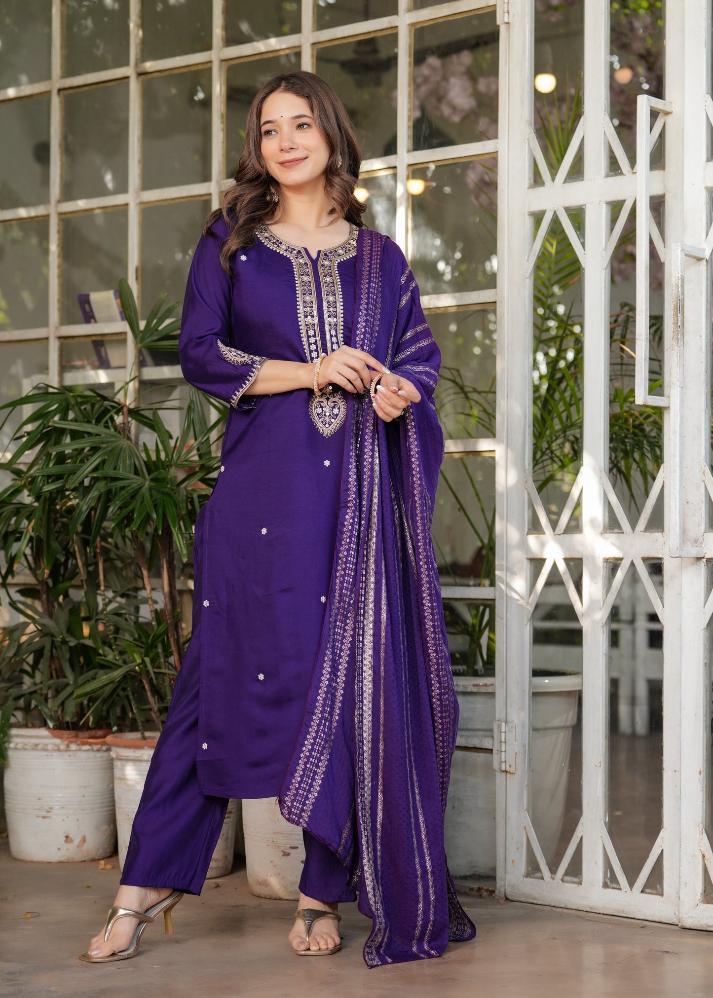 PURPLE SUNSET BEAUTIFUL KURTA SET