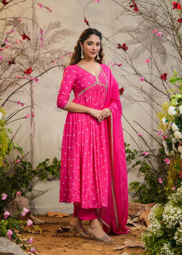 NEHAL PINK COTTON KURTA SET FOR WOMEN