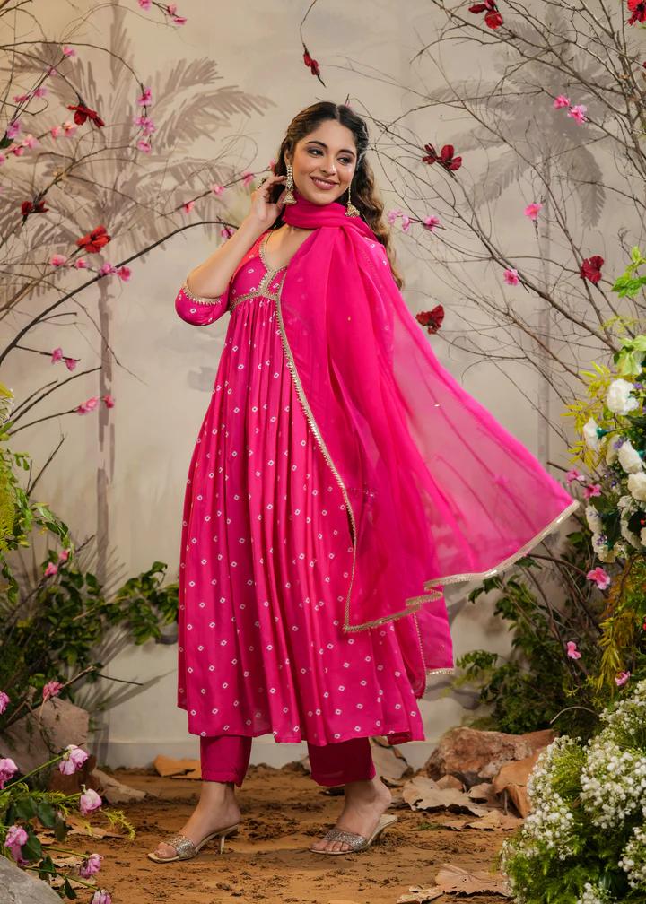 NEHAL PINK COTTON KURTA SET FOR WOMEN