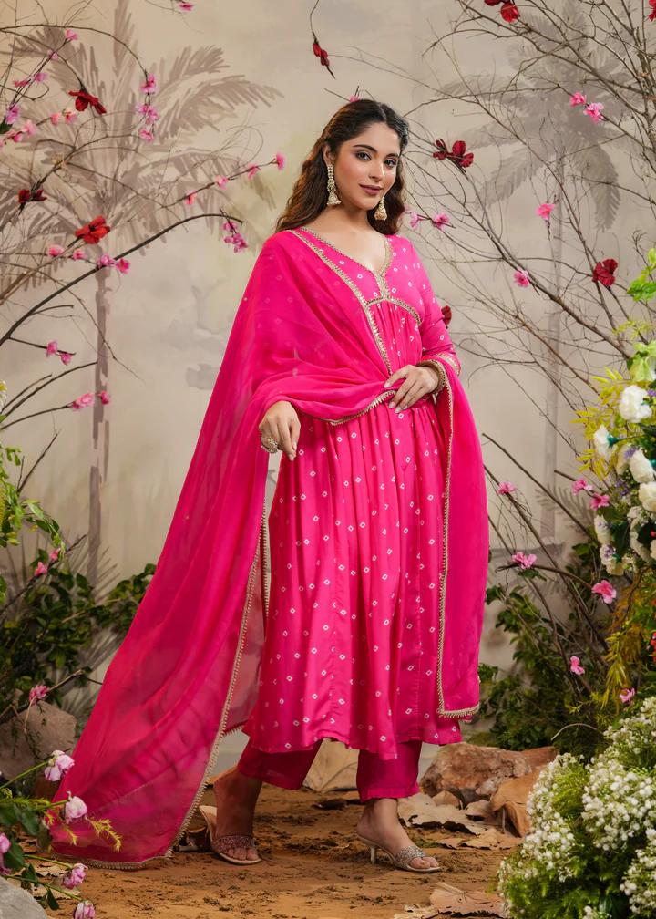 NEHAL PINK COTTON KURTA SET FOR WOMEN