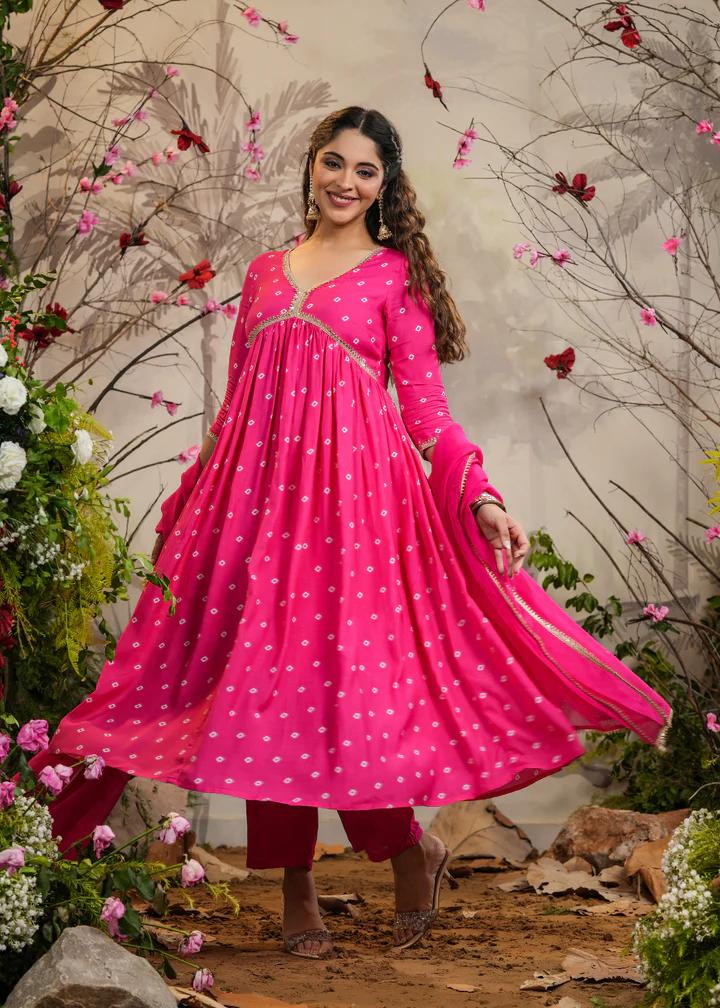 NEHAL PINK COTTON KURTA SET FOR WOMEN