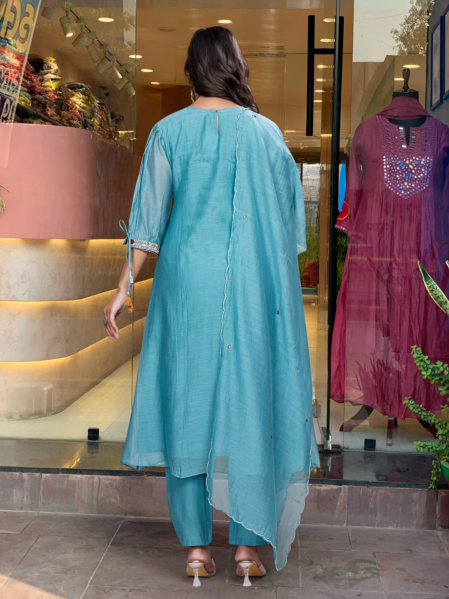 YAMINI BLUE KURTA SET – IDEAL FOR OFFICE OR CASUAL WEAR