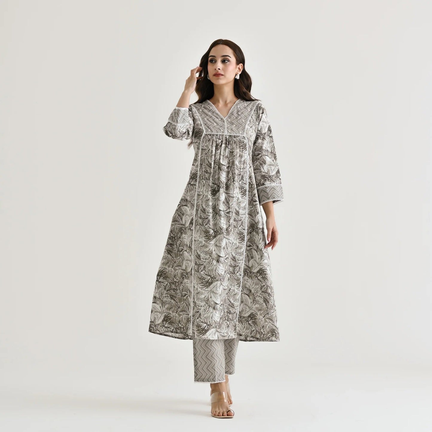 MOTI GRAY SOPHISTICATED EVENING DRESS