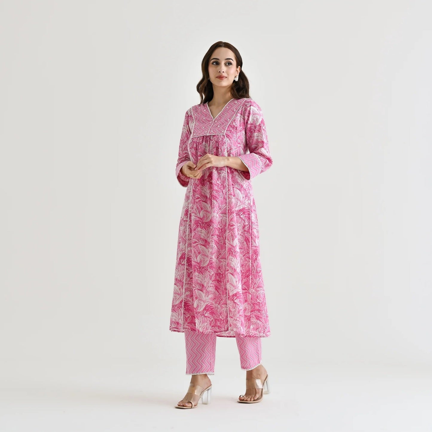 MOTI PINK DELICATE LACE DRESS
