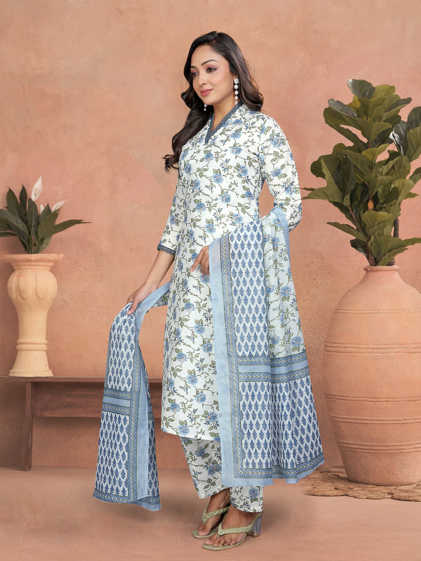 SANGINI TEAL STYLISH EVENING DRESS