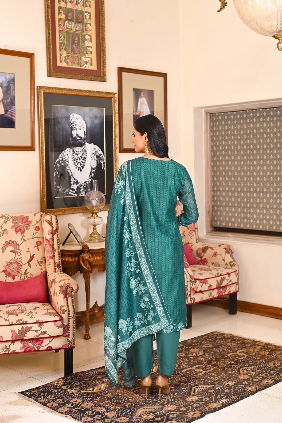 SHRUTI GREEN COMFORTABLE DAY DRESS