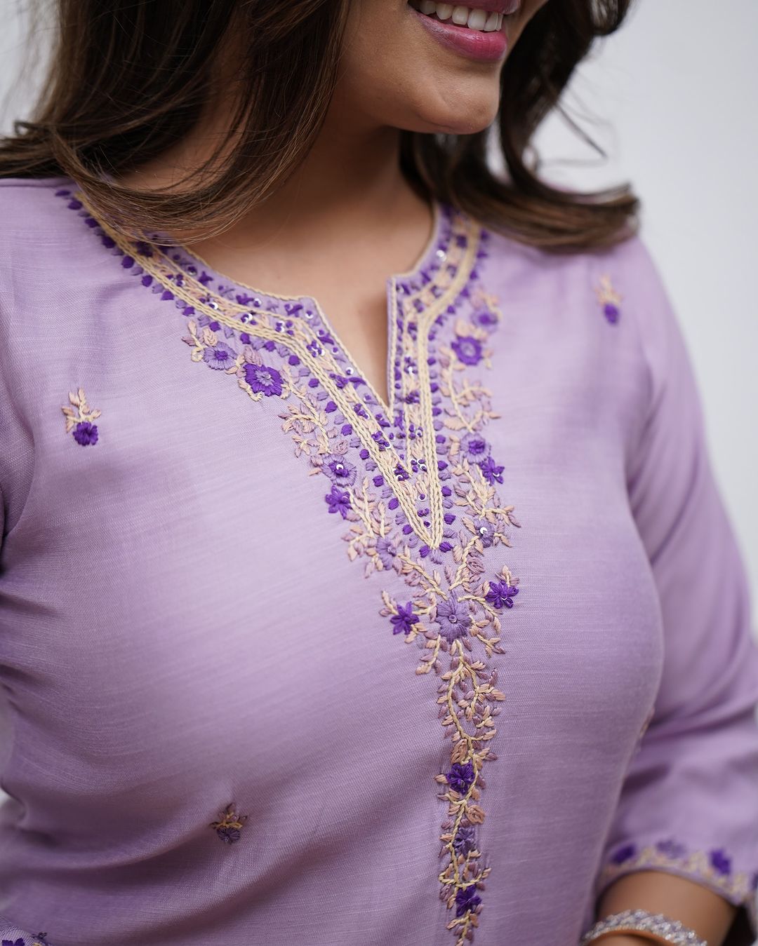 VIBHUTI LAVENDER SOFT PASTEL DRESS