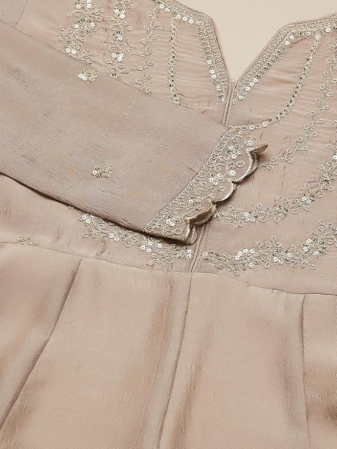 MUSKAN CREAM EMBROIDERED ANARKALI KURTA SET