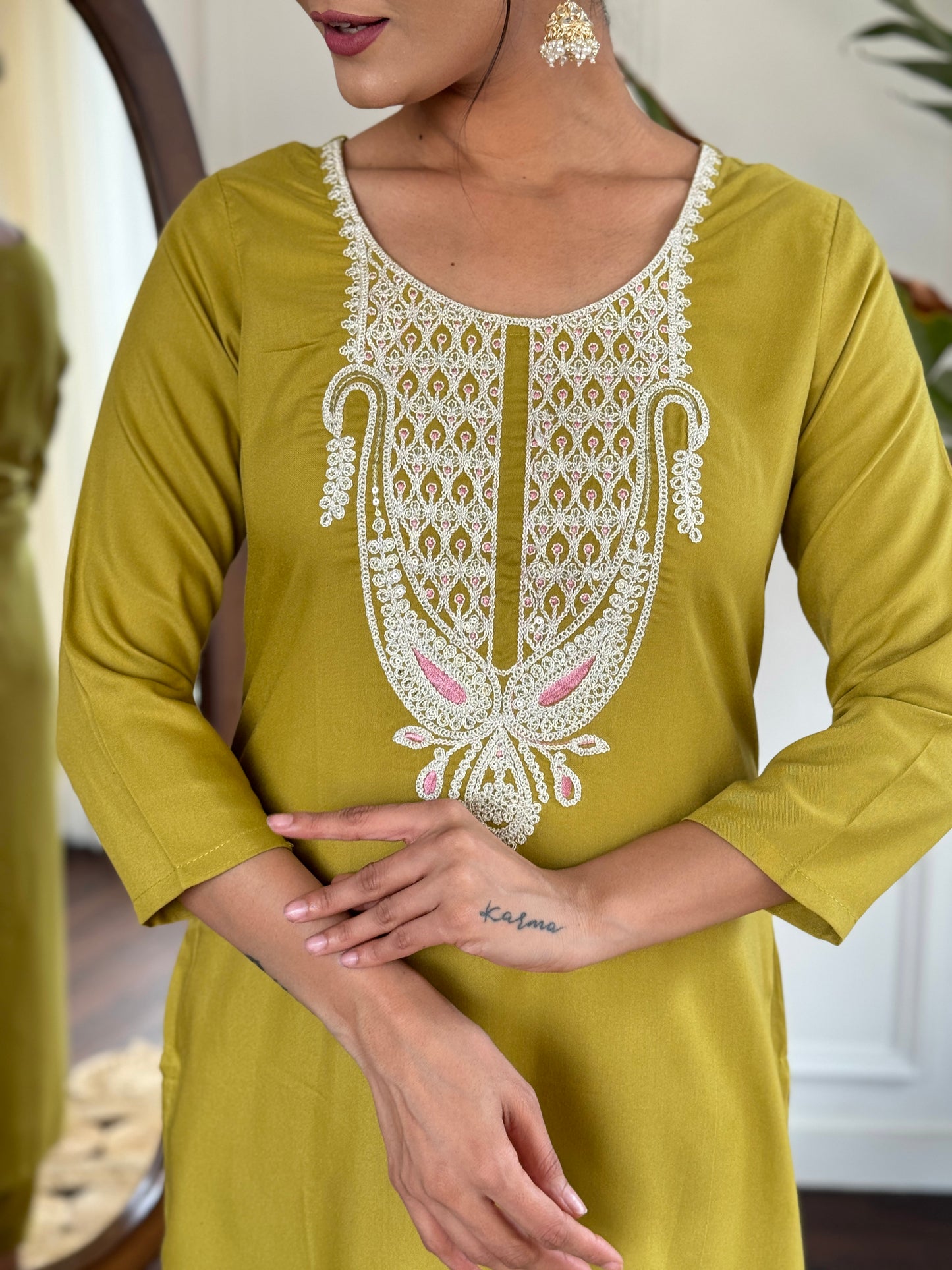 LIRIL SOFT RAYON KURTA SET WITH PANT & DUPATTA