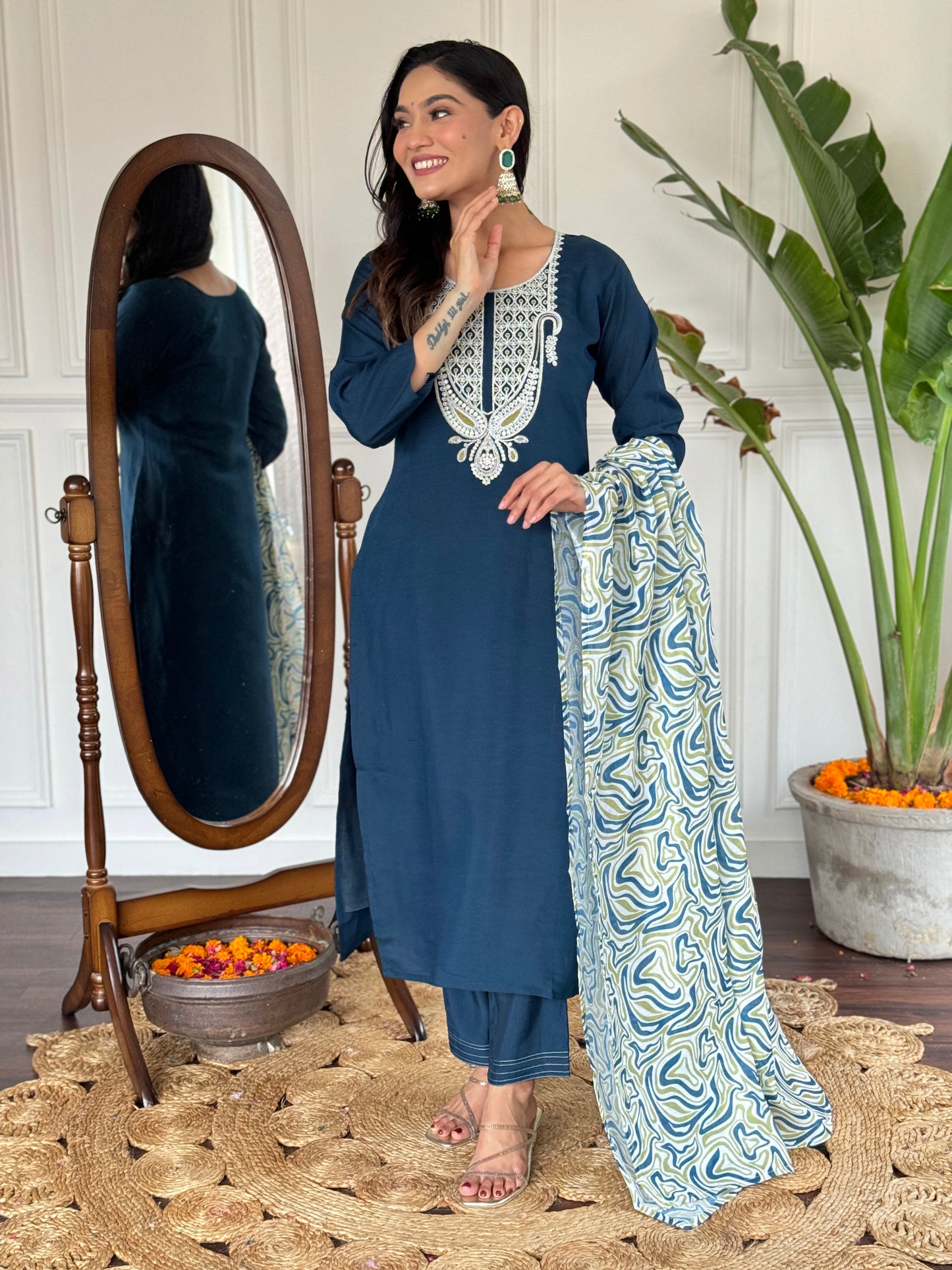 PETROL WORKWEAR KURTA SET IN BREATHABLE FABRIC