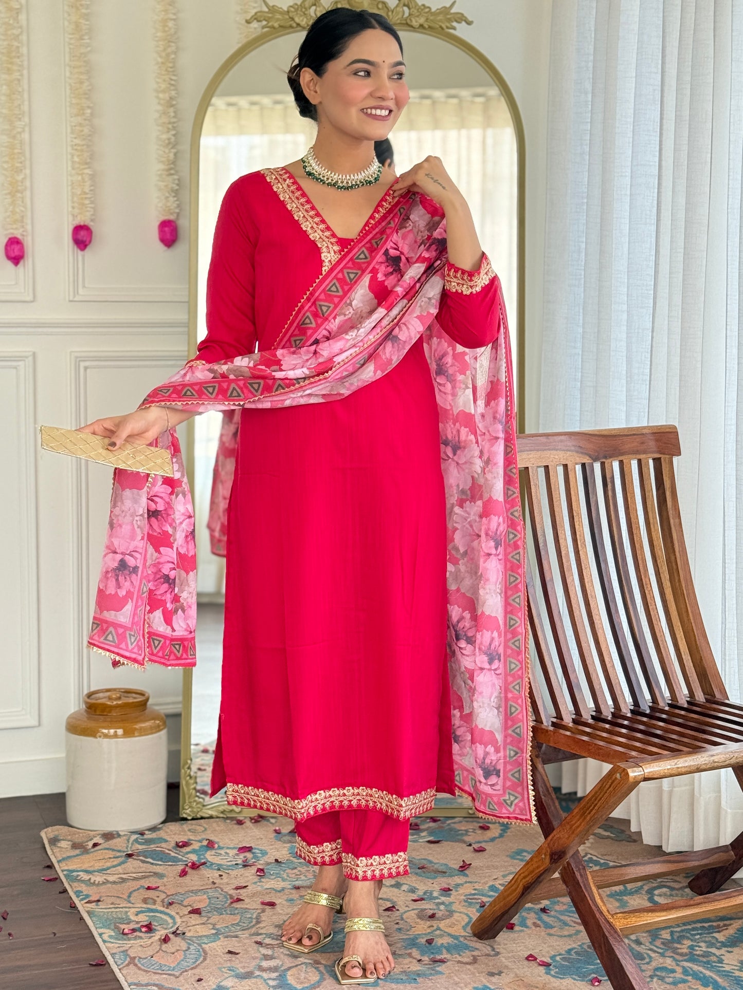 RANI COMFORTABLE COTTON KURTA SET FOR OFFICE USE