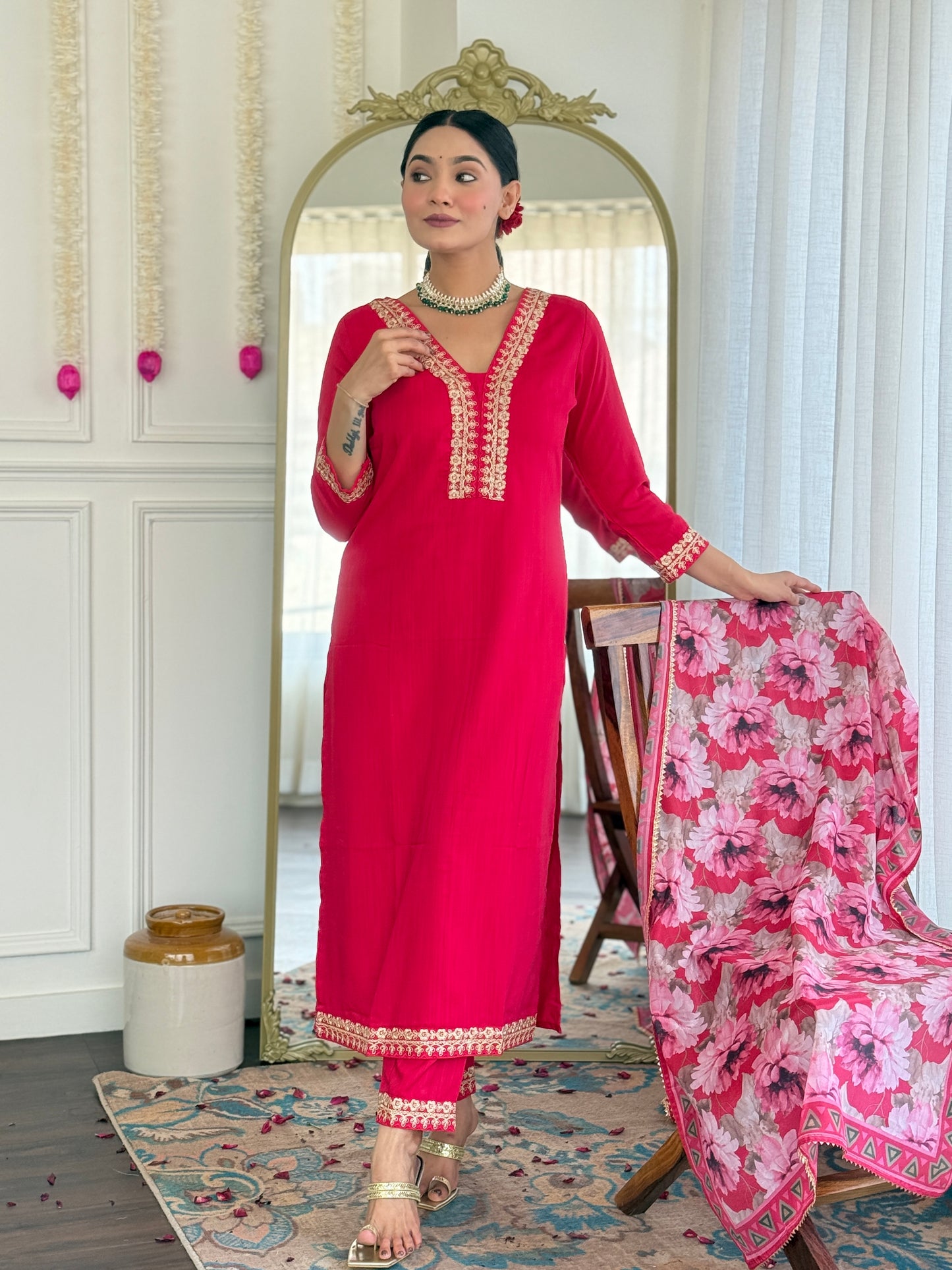 RANI COMFORTABLE COTTON KURTA SET FOR OFFICE USE