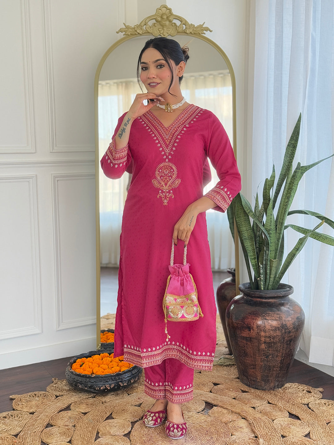 RANI STRAIGHT KURTA SET FOR EVERYDAY USE