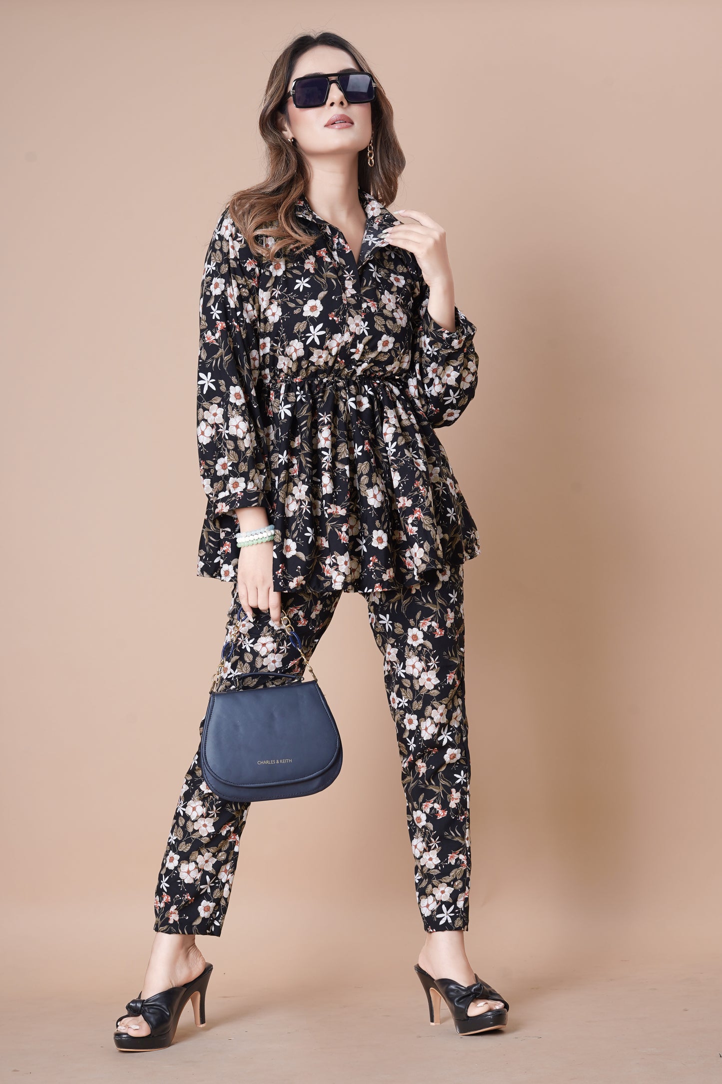 BALTIC SEA FLOWER PRINTED TOP AND PANT CO-ORD SET