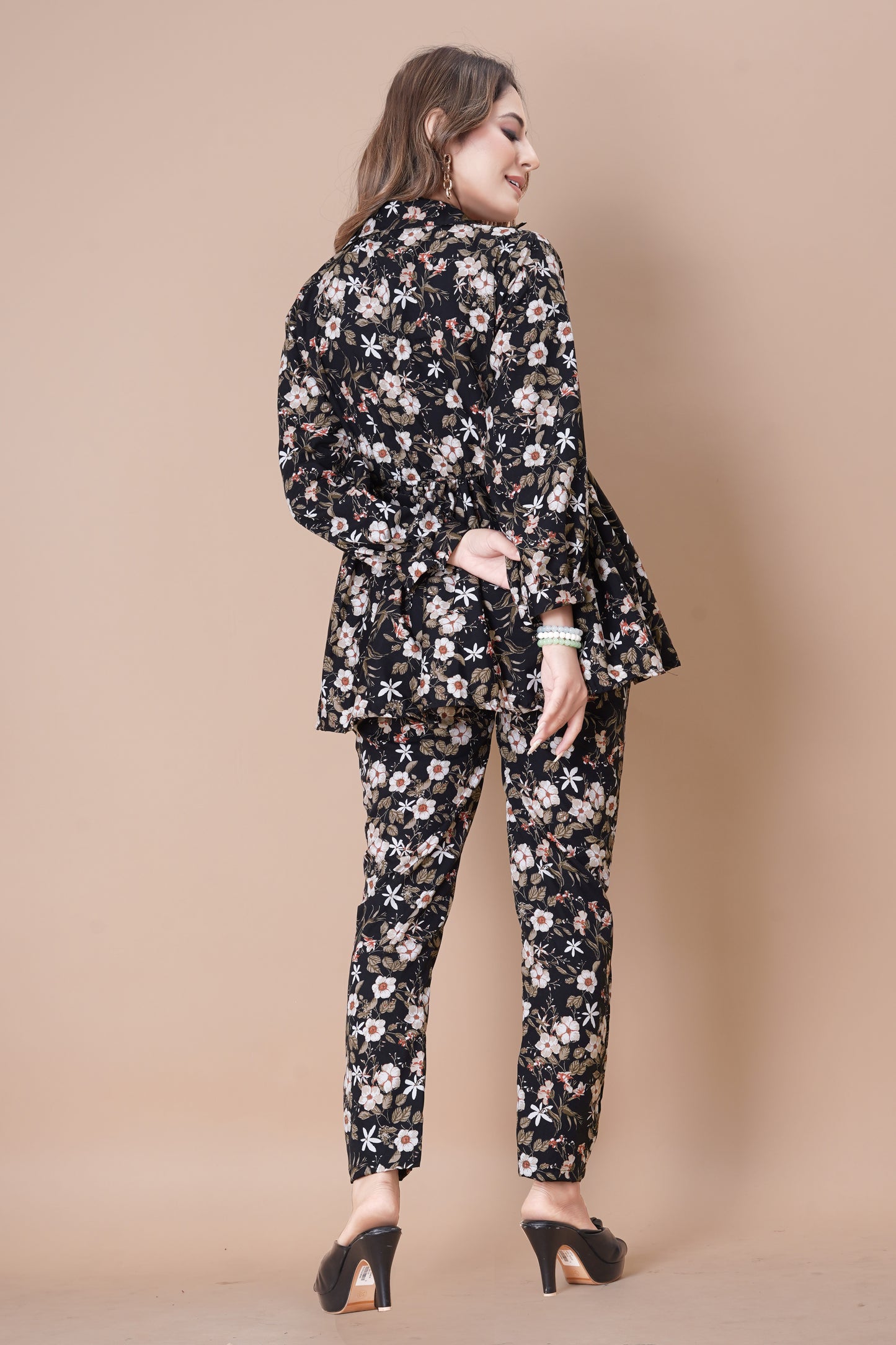 BALTIC SEA FLOWER PRINTED TOP AND PANT CO-ORD SET