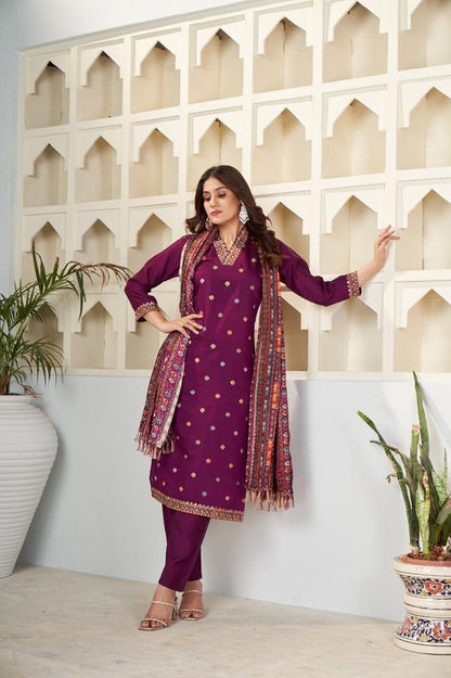 MAROON CHARM KURTA SET