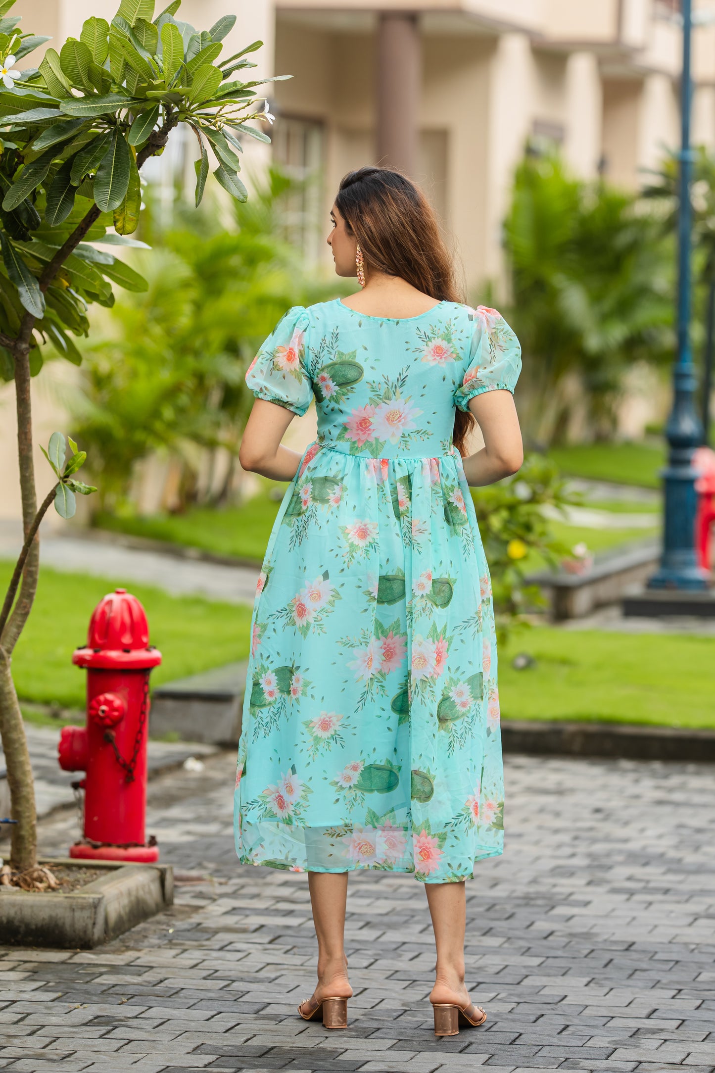 CORAL BLUE MAXI GOWN