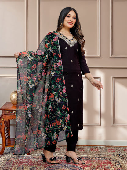 BLACK SOFT FABRIC COTTON SET