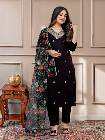 BLACK SOFT FABRIC COTTON SET