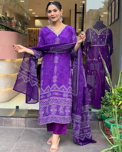 PURPLE MAGIC TRADITIONAL KURTA SET