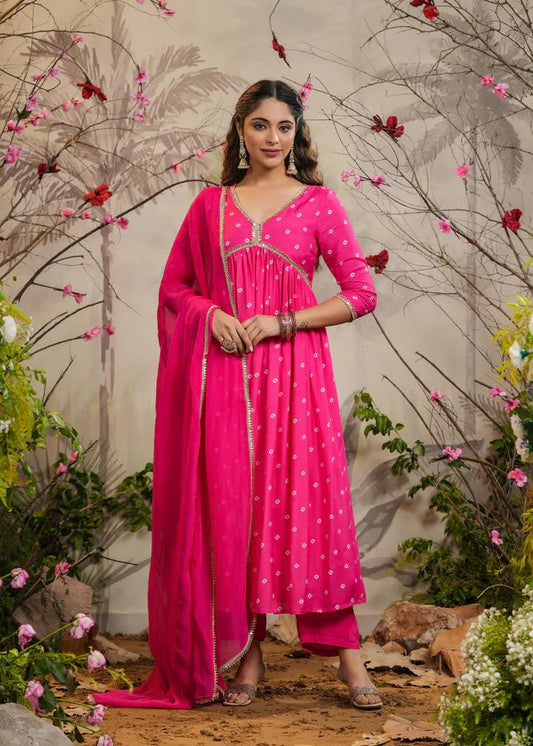 NEHAL PINK COTTON KURTA SET FOR WOMEN