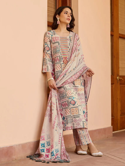 REHA CREAM ELEGANT DINNER DRESS