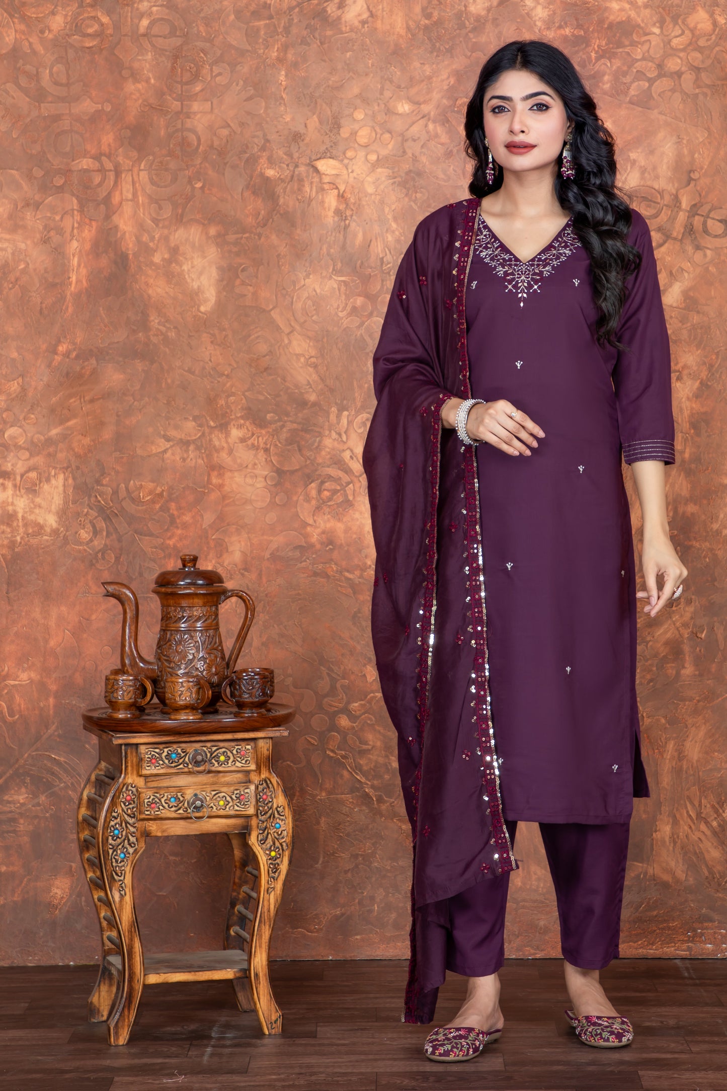 SAMEERA WINE RICH EVENING DRESS