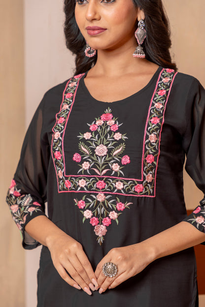 SHUCHI BLACK SLEEK LITTLE BLACK DRESS