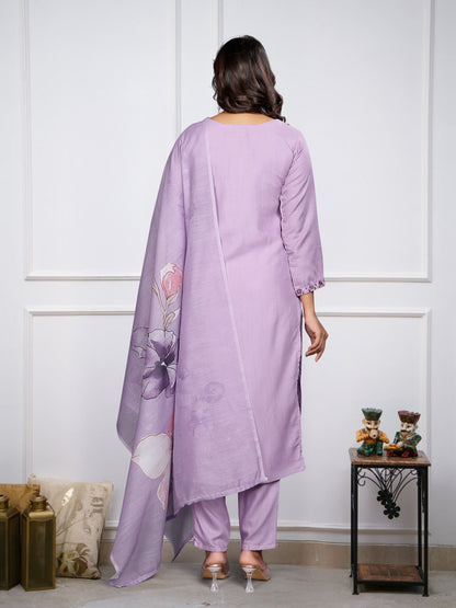 VIBHUTI LAVENDER SOFT PASTEL DRESS