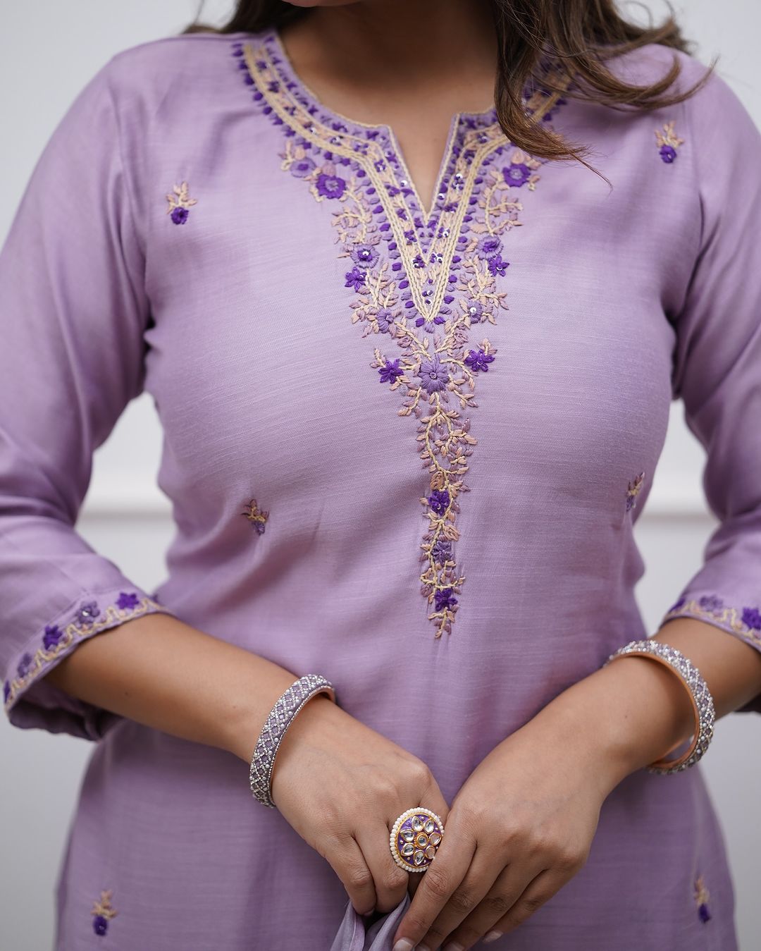 VIBHUTI LAVENDER SOFT PASTEL DRESS