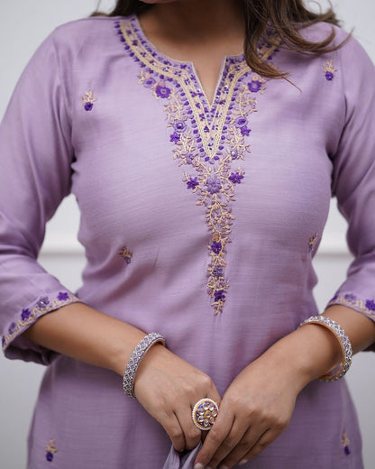 VIBHUTI LAVENDER SOFT PASTEL DRESS