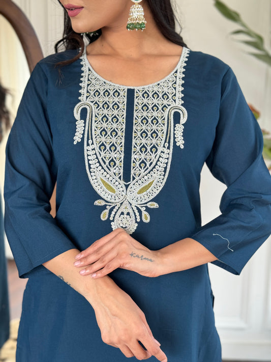 PETROL WORKWEAR KURTA SET IN BREATHABLE FABRIC
