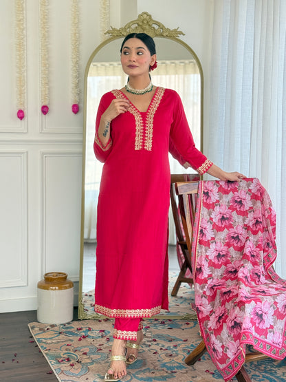 RANI COMFORTABLE COTTON KURTA SET FOR OFFICE USE