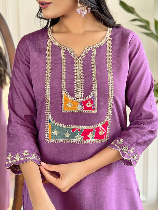 LAVENDER ALL DAY WEAR KURTA SET FOR WOMEN