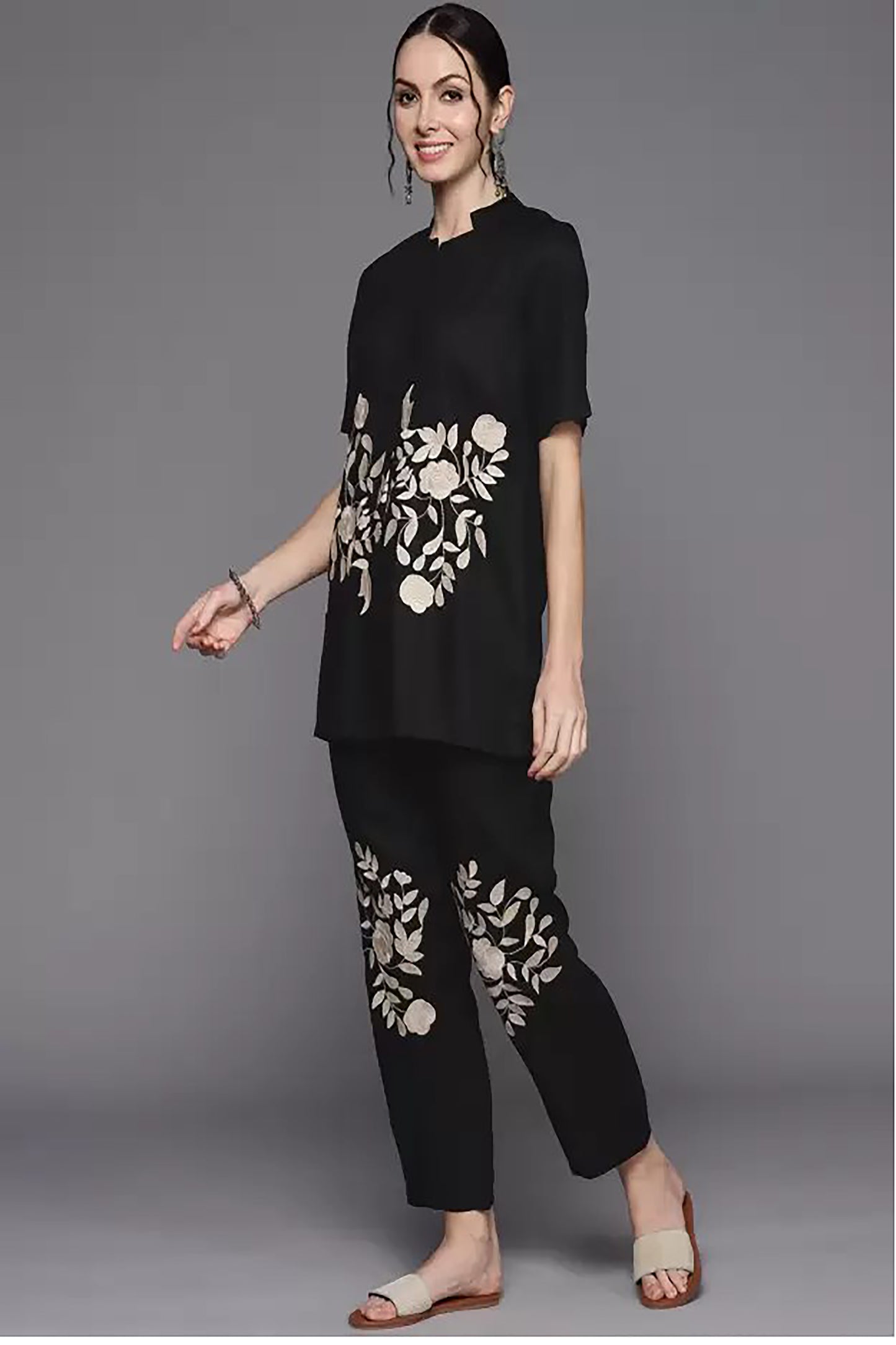 JADE BLACK PREMIUM EMBROIDERY WORK CO-ORD SET